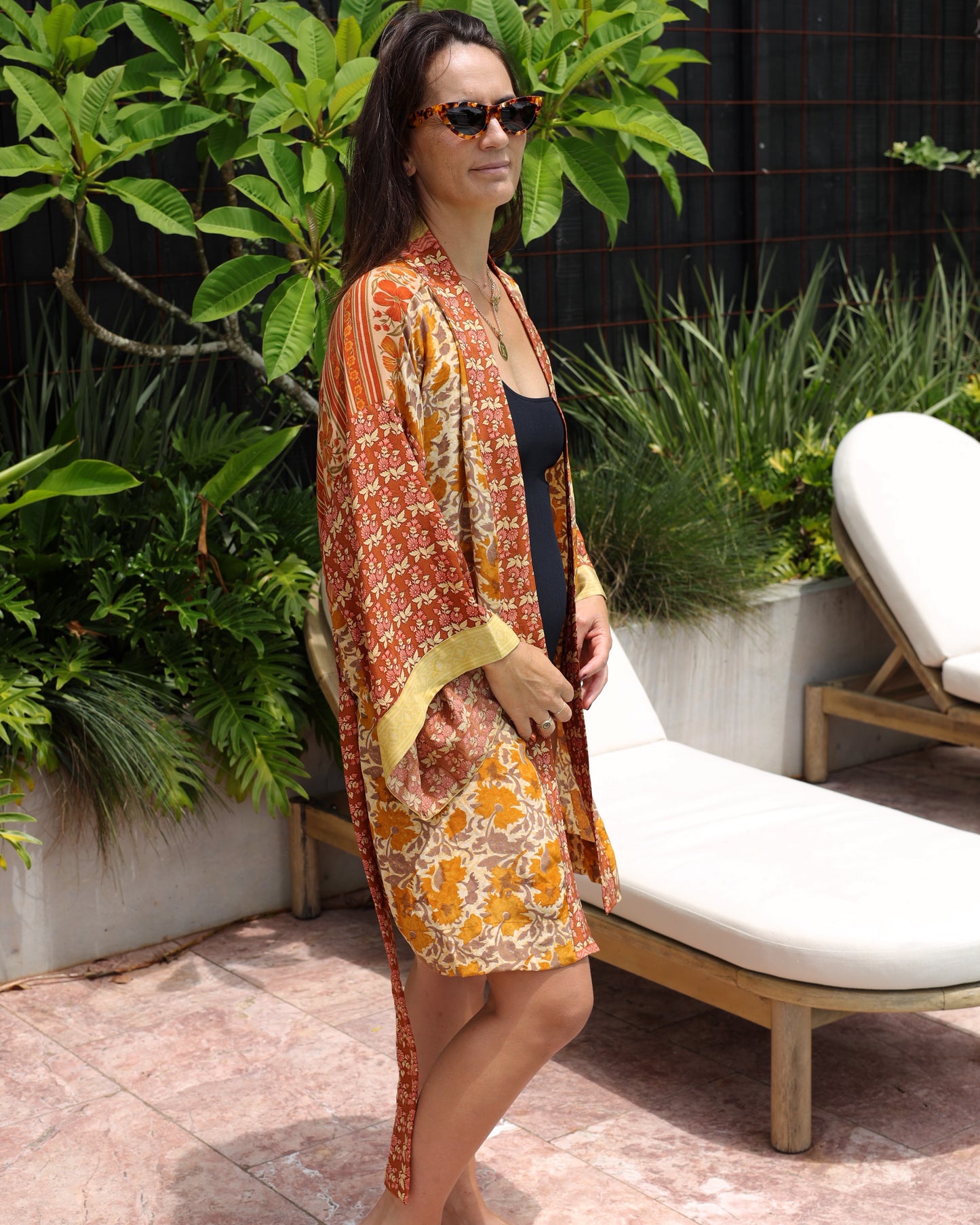 Marigold Silk Robe Col 14, SMALL