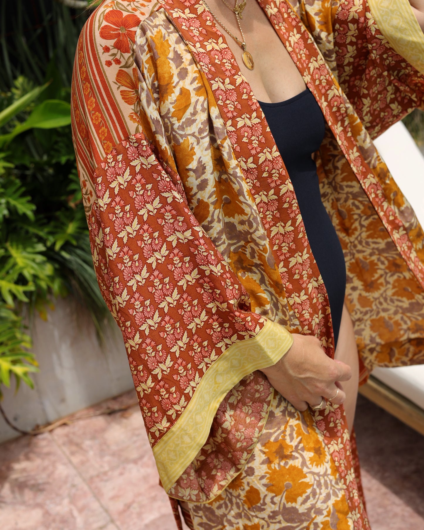 Marigold Silk Robe Col 14, SMALL