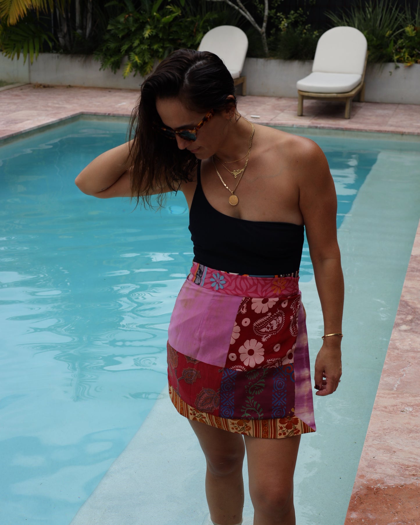 Wrap Skirt Hibiscus 09, O/S