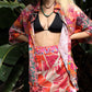 Hibiscus Linen Wrap Skirt