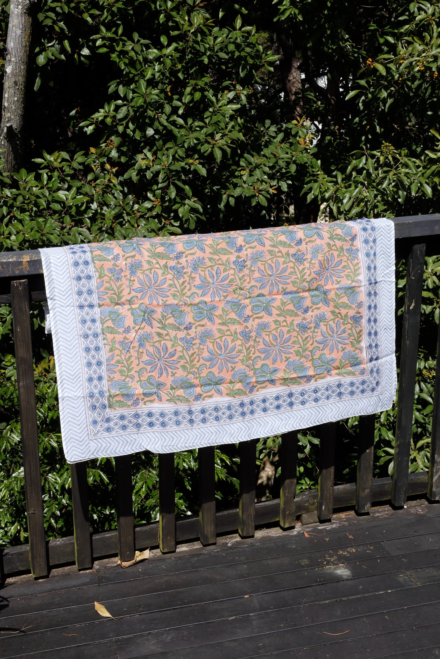 Blockprint Sarong, Peachy