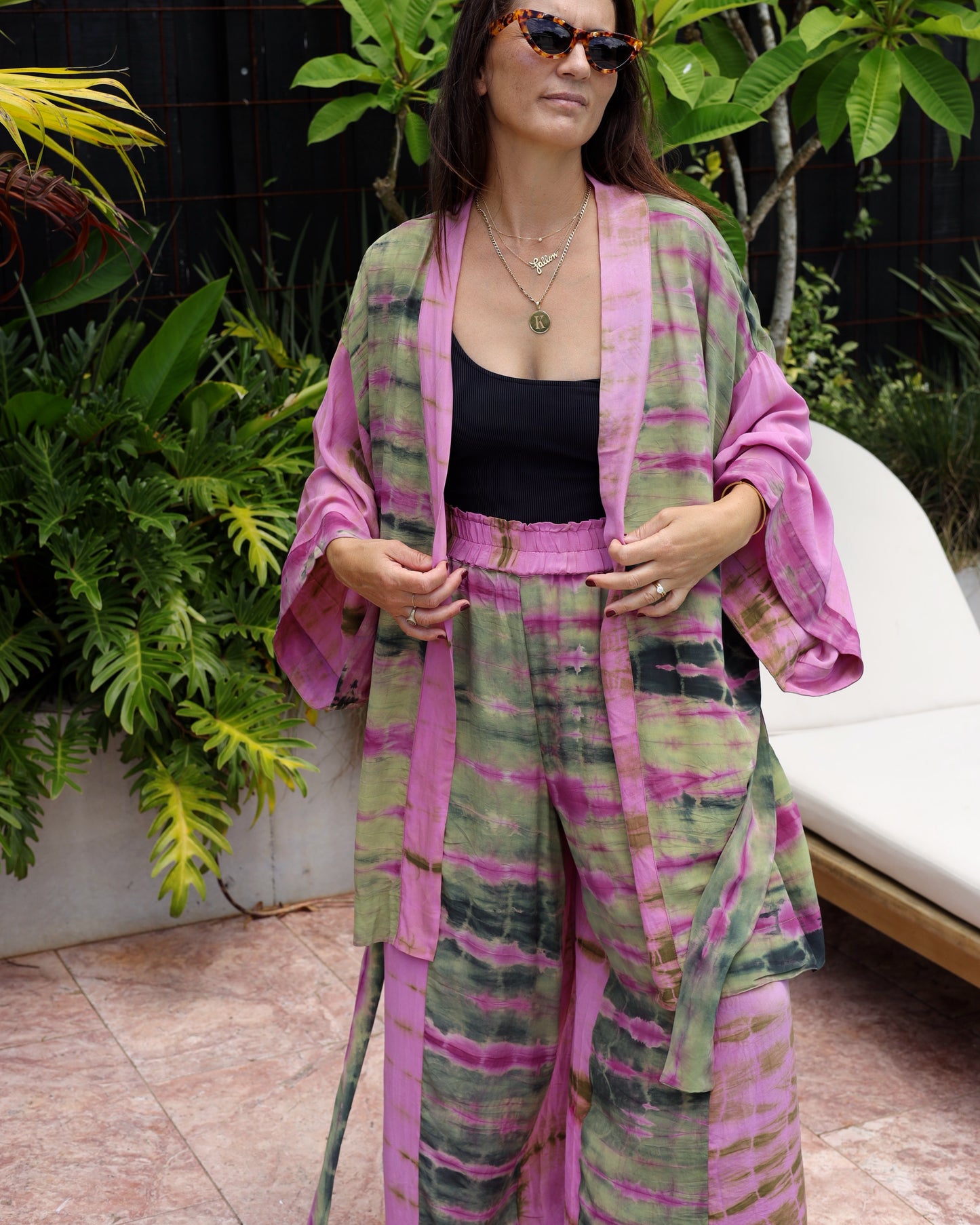 Marigold Silk Robe Col 23, MEDIUM
