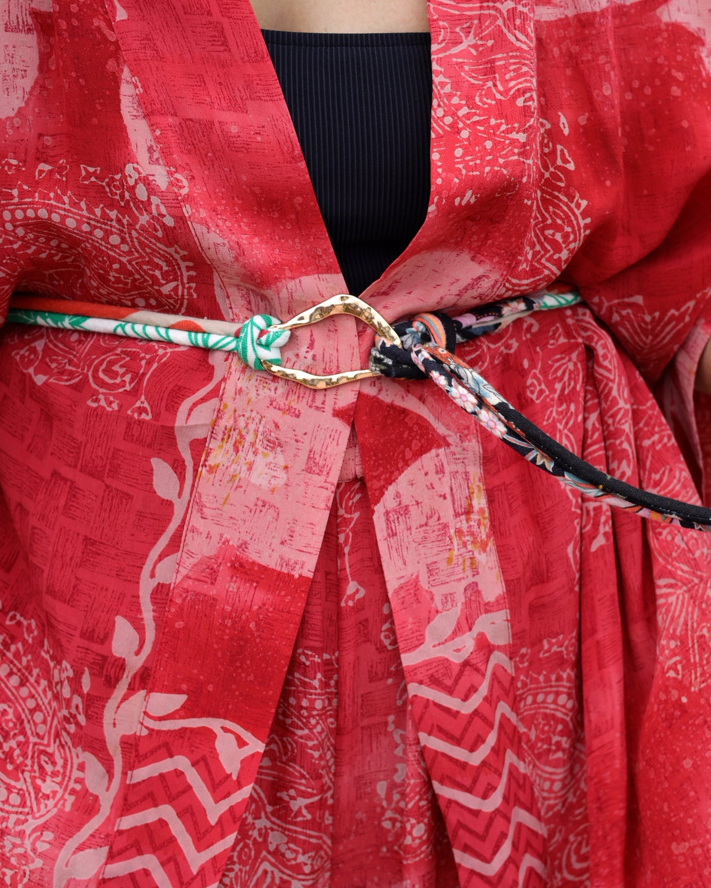 BOHO LINEN TIE BELT
