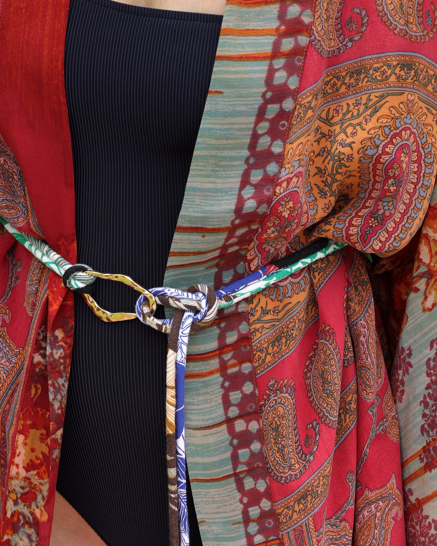 BOHO LINEN TIE BELT