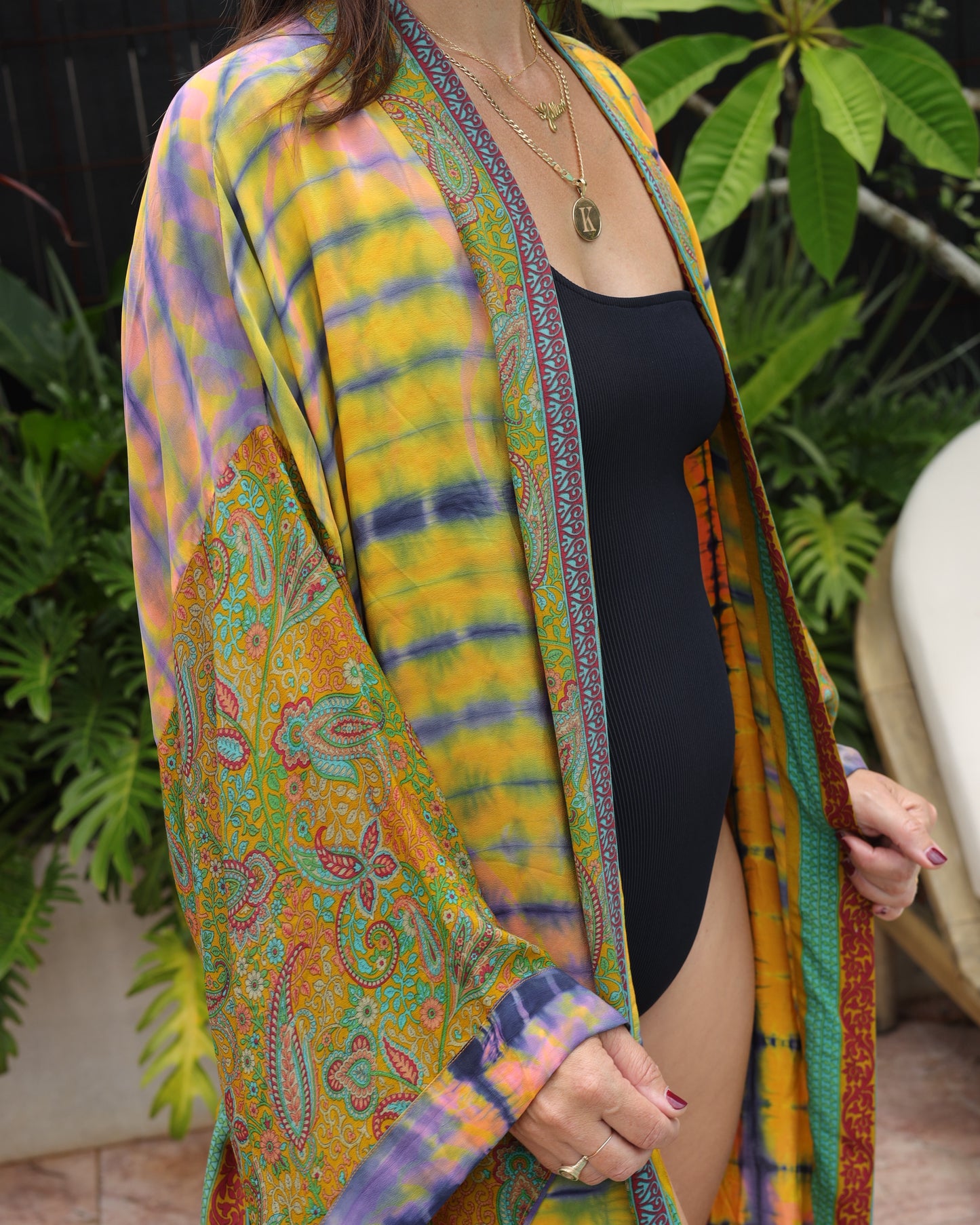 Marigold Silk Robe Col 24, X-LARGE