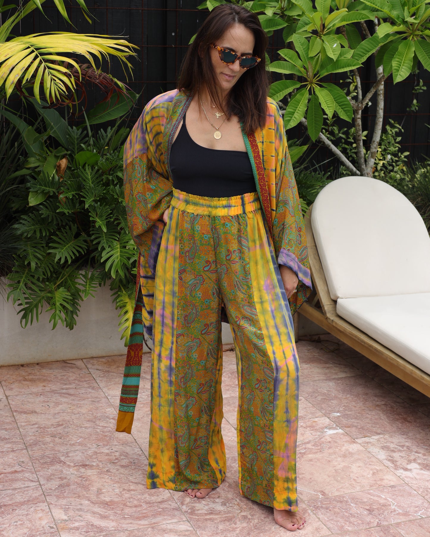 Marigold Silk Robe Col 24, X-LARGE
